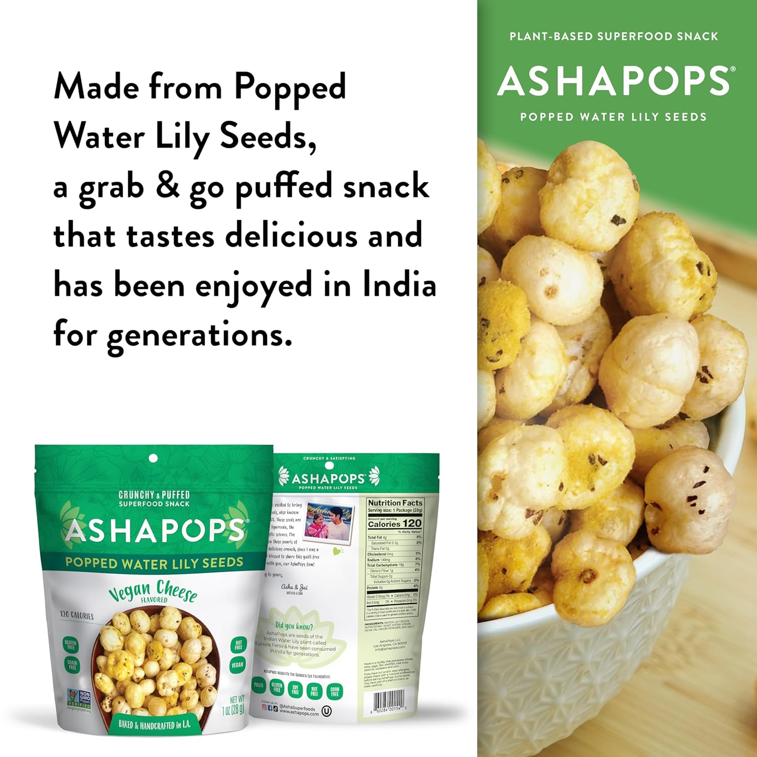 white cheddar cheese popped water lily seeds Vegan Cheese